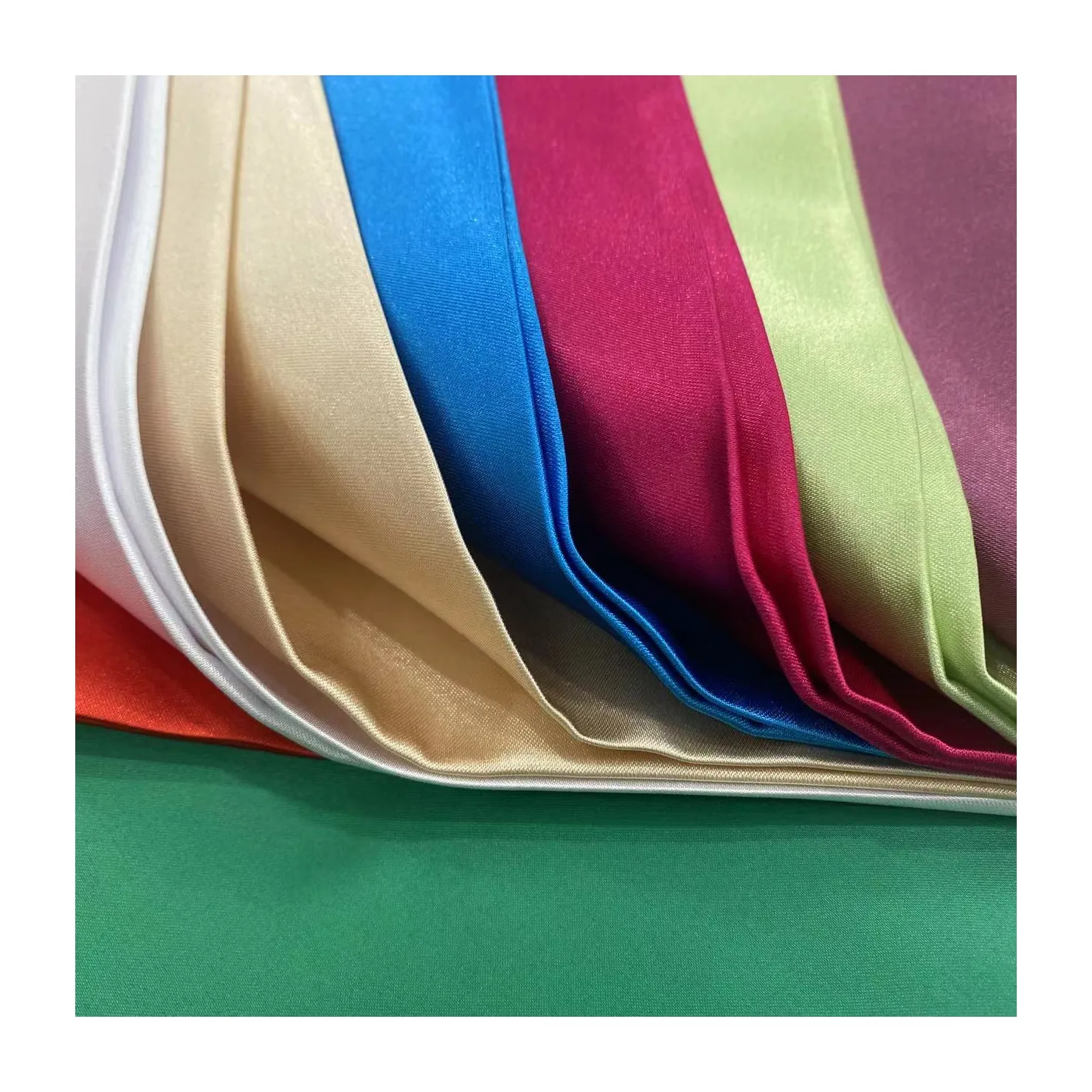 100% Polyester Satin Fabric Solid Dyed Crepe Satin For Dress Material