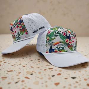 Gorra de Béisbol Deportiva Impermeable para Hombre, de 5 Paneles, con Orificios Cortados a Láser, Logotipo de Goma, Secado Rápido, Estilo Camionero - Product Image 2
