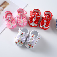 Nouvelles chaussures de princesse pour filles, motif dessin animé, 0-1 an, avec nœud mignon, respirantes, antidérapantes, semelle souple et semelle extérieure composite pour bébé