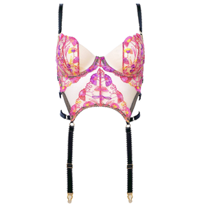 Lingerie <span class=keywords><strong>Sexy</strong></span> di Alta Qualità con Scollatura Profonda, Ricamo Floreale in Tulle, Coppe Sottili, Chiusura Posteriore con <span class=keywords><strong>Clip</strong></span>, Elastico Regolabile - Product Image 5