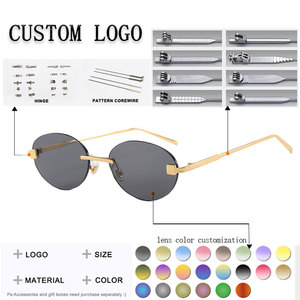 Gafas de Sol Redondas Retro con Montura Completa Negra, Lentes con Protección Anti Luz Azul, Unisex para Adultos, Ligeras y con Protección Solar - Product Image 2