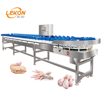 Trieuse pondérale automatique à plateau rotatif pour poulets entiers, ailes et pattes de canard