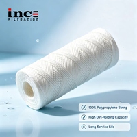 Élément filtrant à filaments en coton PP et polyester, 10, 20, 30, 40 pouces, 1, 5, 10, 20, 50, 100 microns, filtration industrielle