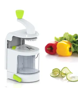 Spiralizer Vegetable Slicer (4-in-1 Rotating Blades) Heavy Duty Veggie Spiralizer with Strong Suction Cup, Zucchini Spiral Noodl