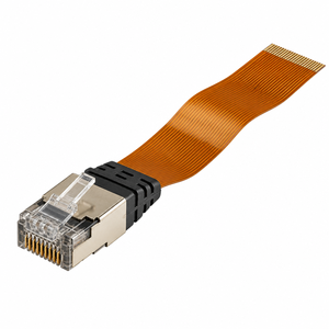 สายเคเบิล RJ45 FPC แบบแบน สายริบบิ้นยืดหยุ่น สายต่อขยายอีเธอร์เน็ต 8P8C ระยะห่างระหว่างสาย 1.0 มม. ความยาวตามสั่ง ผู้ผลิตสาย FPC สำหรับเครือข่าย - Product Image 2