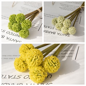ช่อดอกไม้ประดิษฐ์ CallaFloral สีเหลืองเขียวขาวขุ่น ทำจากพลาสติก สำหรับตกแต่งภายใน - Product Image 3