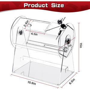Tambor de rifa acrílico, bolas de rifa transparentes, Spinner, caja de dibujo, dispensador de billetes de rifa transparente, caja de lotería para juegos de Bingo - Product Image 6