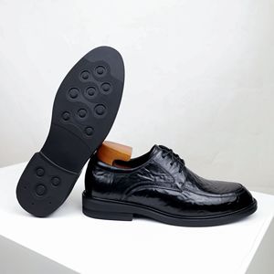 Summer <b>Top</b> Grain Leather Men's Shoes Breathable Business Formal Casual Leather Shoes Comfortable Durable Elegant - Product Image 3