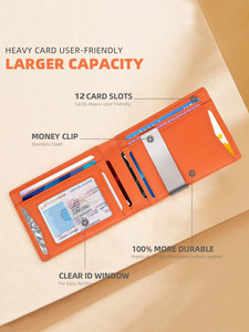 <span class=keywords><strong>Portafoglio</strong></span> <span class=keywords><strong>Verticale</strong></span> Minimalista Sottile da <span class=keywords><strong>Uomo</strong></span> con Fermasoldi ad Alta Elasticità, Capacità Extra Large e Blocco RFID - Idee Regalo Personalizzate - Product Image 4