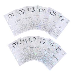 洪波最畅销的3孔防水全息A6塑料标签仪表板，用于预算活页夹作为活页插入 - Product Image 2