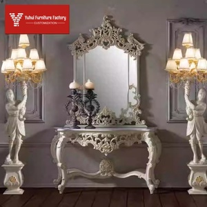Consolle d'<span class=keywords><strong>ingresso</strong></span> in marmo italiano, tavolo da <span class=keywords><strong>ingresso</strong></span> in stile francese con <span class=keywords><strong>specchio</strong></span>, tavolo da <span class=keywords><strong>ingresso</strong></span> in legno massello intagliato per villa europea, su misura - Product Image 5