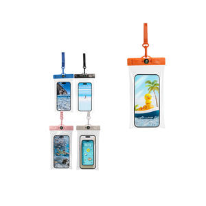 Étui pour téléphone portable en PVC entièrement transparent de grande capacité, bord tridimensionnel, cou suspendu, natation, écran tactile à emporter scellé - Product Image 4