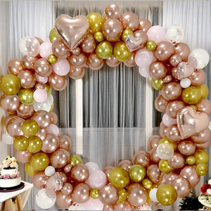 Kit Arco di Palloncini in Lattice <span class=keywords><strong>Oro</strong></span> Rosa e <span class=keywords><strong>Oro</strong></span> con Decorazioni a Corona - Sfondo per Feste di Addio al Nubilato, Compleanni, Matrimoni - Product Image 4