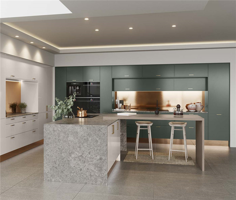 Cucina Completa Kitchen of Kitchen Cabinet Smart Door with Ready Made Kitchen Modular with Island · image 3