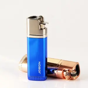 BRIQUET À GAZ RECHARGEABLE DOUBLE FLAMME BLEUE