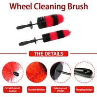Brosse de nettoyage de roues de voiture en plastique personnalisable OEM&ODM, couleur au choix, manche long et souple, anti-rayures, pour le détaillage des pneus et des jantes, outil de lavage de voiture