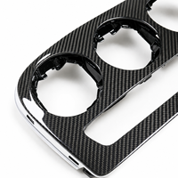 Garniture intérieure en fibre de carbone sergé brillant sur mesure OEM avec ouvertures de précision pour console centrale automobile