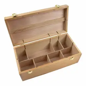 Caja de madera para artesanías hechas a mano, caja de presentación Premium con logotipo personalizado, venta al por mayor