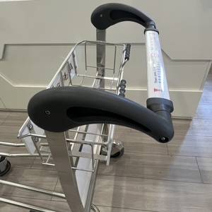 Airport Luggage <b>Trolley</b> Carts Three Rubber Wheels Airport Hand Brake Baggage <b>Trolley</b> Airport <b>Trolley</b> - Product Image 6