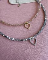 Collares de Cuentas de Cristal de Vidrio Impermeables Estilo Bohemio para Verano, con Colgante de Corazón, Gargantillas para Mujer, Joyería al por Mayor
