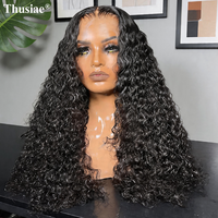 Perruques Jerry Curly en cheveux humains, Lace Front transparente, pour cheveux vietnamiens bruts, Water Wave, Kinky Curly, pour femmes noires