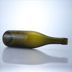 Bouteille de vin en verre vert antique de Bourgogne de 750 ml avec <span class=keywords><strong>bouchon</strong></span> à vis - Product Image 2