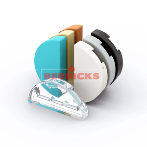 BEBRICKS Building Parts Series 1748 Tile Round 1x2 Half Building <strong>blocks</strong> part DIY Create Toy <strong>bricks</strong> set part for kids - Product Image 2
