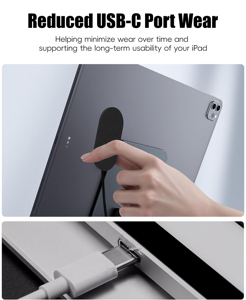 <span class=keywords><strong>Cargador</strong></span> Inalámbrico Magnético para <span class=keywords><strong>iPad</strong></span> <span class=keywords><strong>Pro</strong></span> 11 (1.ª, 2.ª, 3.ª y 4.ª Generación), para <span class=keywords><strong>iPad</strong></span> Air 11, <span class=keywords><strong>iPad</strong></span> Air 10.9, Carga Rápida de 18 W, Conector Inteligente - Product Image 5