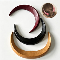 Barrette en bois sculptée à la main en forme de lune, accessoire capillaire fin et léger, outil de coiffure, épingle à cheveux en bois en forme de lune pour femme