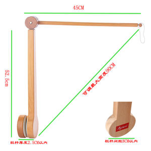 Caja de música para manualidades DIY para niños, soporte para brazo, tuerca, tornillo, soporte largo, percha móvil para <span class=keywords><strong>cuna</strong></span> de bebé de madera - Product Image 2
