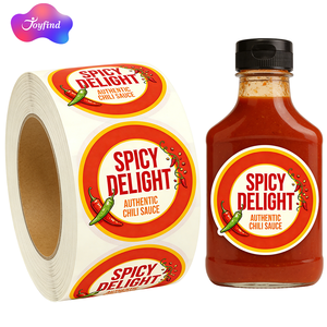 Paquete de Pegatinas, Tarjeta de Agradecimiento, Pegatina de Vinilo Personalizada con el Logotipo de la Empresa, Pegatinas Picantes Personalizadas, Etiquetas para Botellas de Salsa Picante - Product Image 2