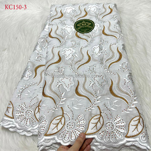 KC150 สวิสVoileลูกไม้สวิส 2454 Lafaya Kaceดูไบแอฟริกันผ้าผู้หญิงชุดเนื้อเยื่อผ้าฝ้าย 100% ปักลูกไม้ - Product Image 6