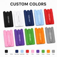 Support de téléphone en silicone personnalisé avec logo, pliable en forme de U, support de bureau escamotable pour iPhone Samsung, promotionnel