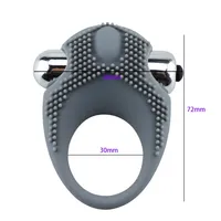 Anneau vibrant de pénis retarder l'éjaculation balle vibrateur Clitoris masseur jouets sexuels pour adultes pour hommes mâle coq anneaux en Silicone