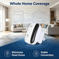 Répéteur WiFi sans fil, extension de portée, 2,4 GHz, 300 Mbps, amplificateur de signal Internet, amplificateur enfichable pour la maison
