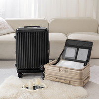 Valise de voyage de luxe en polycarbonate à ouverture latérale avec roues universelles, légère et dotée d'un cadenas TSA – Vente en gros
