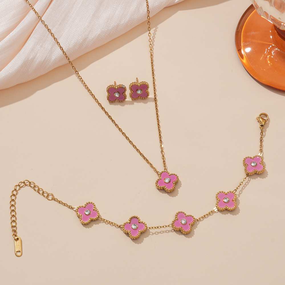 13mm pink three-piece set