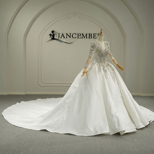 Jancember GT26006 Vestido de Novia Popular con Cuello en V y Satén Estilo Imperio - Product Image 2