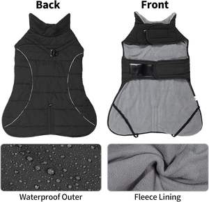 <span class=keywords><strong>2026</strong></span> Winter Wasserdichter Hundemantel Warme Fleecejacke Pullover mit Leinenloch Reflektierender D-Ring für Kleine Mittlere Große Hunde - Product Image 3