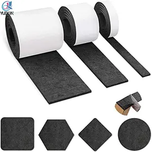 Pack Felt Tapes With Adhesive Backing Heavy-Duty Self Adhesive Felt Strips Rolls Felt Pads