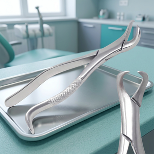 Pince chirurgicale en acier inoxydable pour implant dentaire, placement et retrait, 16 mm, poignée ergonomique moletée, manuelle - Product Image 4