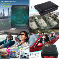 Caisson de basses pour voiture Podofo SLIM alimenté 1000W Caisson de basses fin pour voiture Audio de voiture Sous le siège Woofer Vente en gros Prix d'usine OEM/ODM