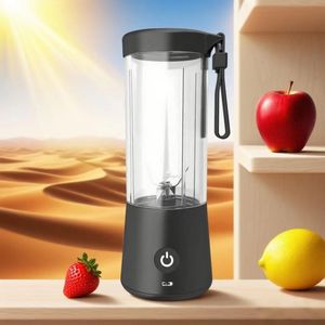 400ML Mini Portable Juice Blender : Battery-Operated, 6 304 Stainless Steel Blades for <strong>Quick</strong> Home <strong>Smoothies</strong> - Product Image 1