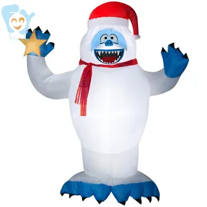 6ft 1.8m ışıklı LED Yard düşük şişme Abominable kardan adam noel dekorasyon