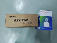 Kabel Jaringan AixTon Cat6 Plenum 1000ft 23AWG 4 Pasangan Tembaga Padat