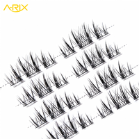 Extensions de cils en grappe pré-mappées A-RIX DIY, effet naturel, légers, réutilisables, cils effilés et pointus
