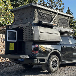<span class=keywords><strong>Caravane</strong></span> tout-terrain moderne et légère en aluminium de luxe avec tente de toit escamotable pour pick-up, grand espace de couchage RV - Product Image 2