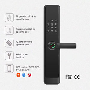 باب بوابة ذكي من الألومنيوم الأمامي uya Ttlock ببصمة الإصبع قفل إلكتروني - Product Image 3