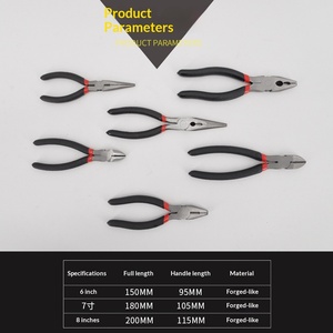 Vente en gros par le fabricant : Outils <span class=keywords><strong>à</strong></span> main de style européen, pinces coupantes <span class=keywords><strong>à</strong></span> fil, pinces <span class=keywords><strong>à</strong></span> bec <span class=keywords><strong>plat</strong></span> forgées multi-spécifications avec une longueur de mâchoire de 70 mm - Product Image 2