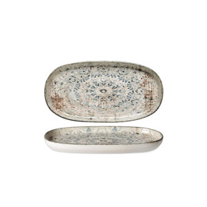 Plato de Servir Ovalado Fade, 21 × 11 cm, Altura 1.6 cm, Porcelana Fina Premium, Impresión Digital Rinart - Product Image 1